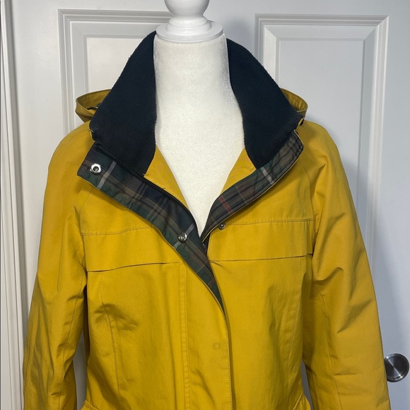 Pendleton Rain Jacket Medium Mustard Yellow Waterproof Hidden Hood Zip Up - Picture 13 of 16